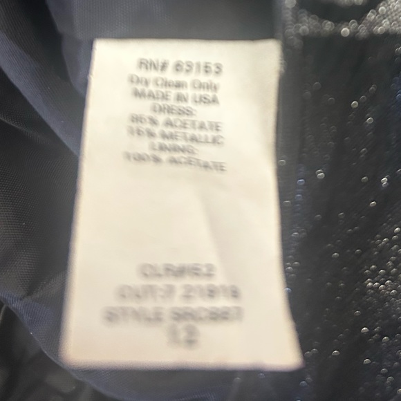 CDC EVENING CAREN DESIREE DRESS SLEEVELESS SHINY SILVER FLORAL MINI IN SIZE 12 - Picture 8 of 8